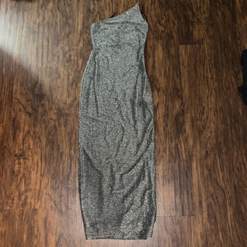 BRAND NEW WITH TAGS Princess Poly Vee Maxi Dress Grey US4